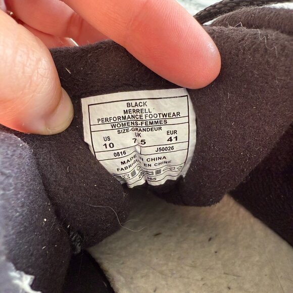 Merrell Women 10 Moab FST ICE Thermo Boot Black Vibram Sole Hiking Winter Shoe - Picture 7 of 9